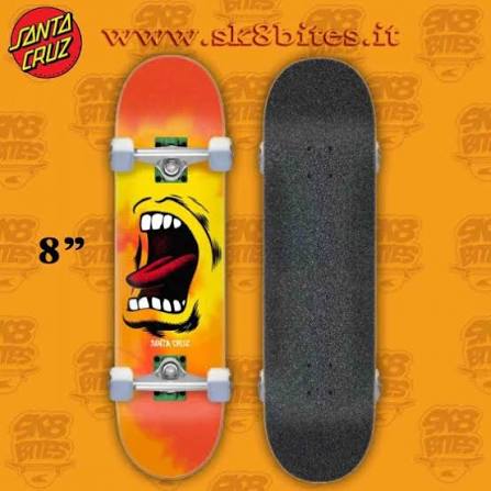 Santa Cruz Big Mouth Flame 8.0 Skateboard