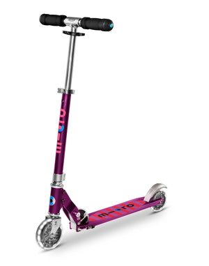 Micro Sprite Kids LED Scooter - Purple Stripe