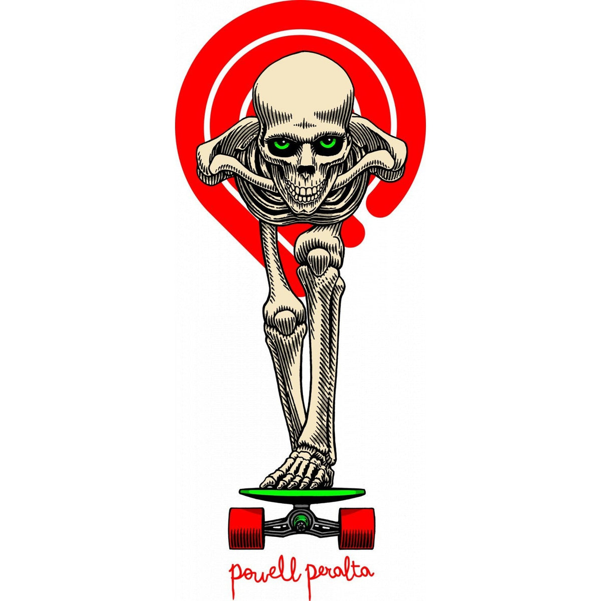 Powell Peralta Tucking Skeleton Diecut Sticker