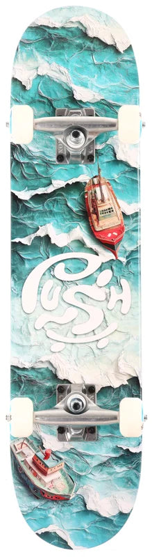 PUSH OCEAN BLUE SKATEBOARD COMPLETE 7.0