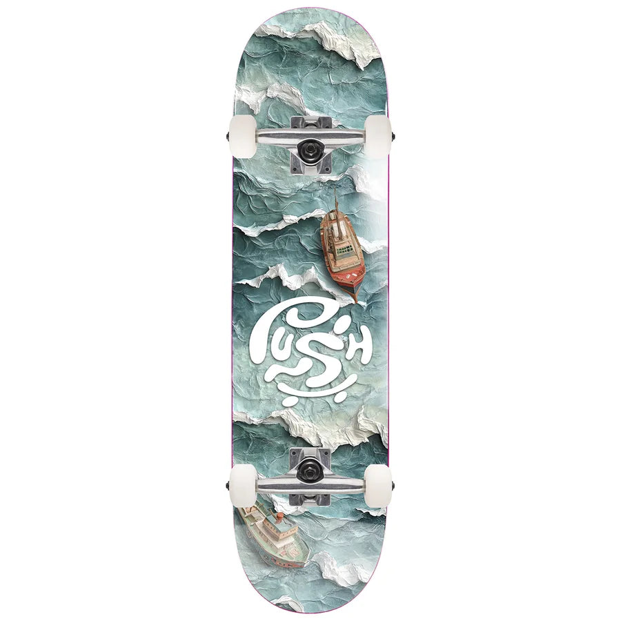 PUSH OCEAN BLUE SKATEBOARD COMPLETE 7.0