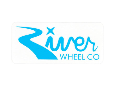 River Wheel Rectangle Sticker - Small