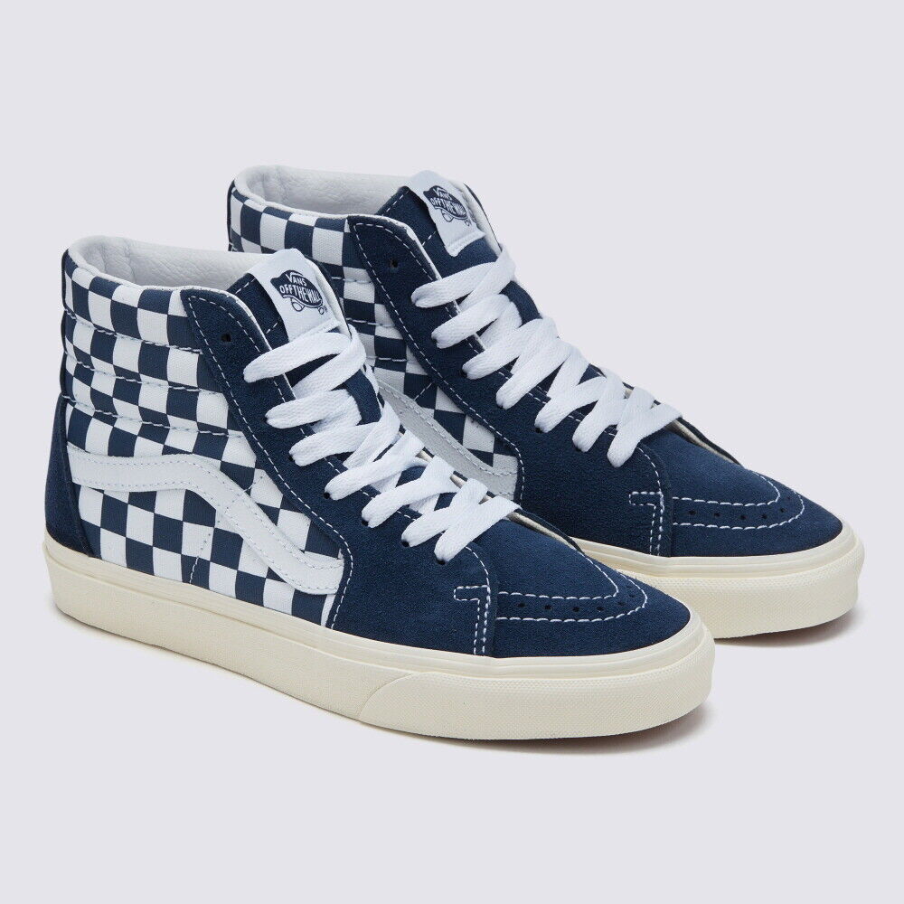 Dress Checkered Vans Navy Blue Vans SK8 HI Checkerboard Dress