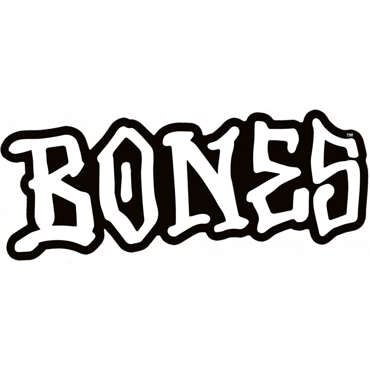 Bones Graffiti Sticker Medium - Black/White Text