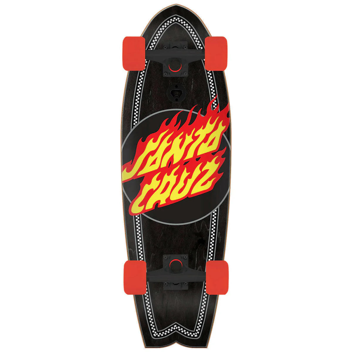 Santa Cruz - Flame Dot Check Cruiser 8.81 Complete Skateboard