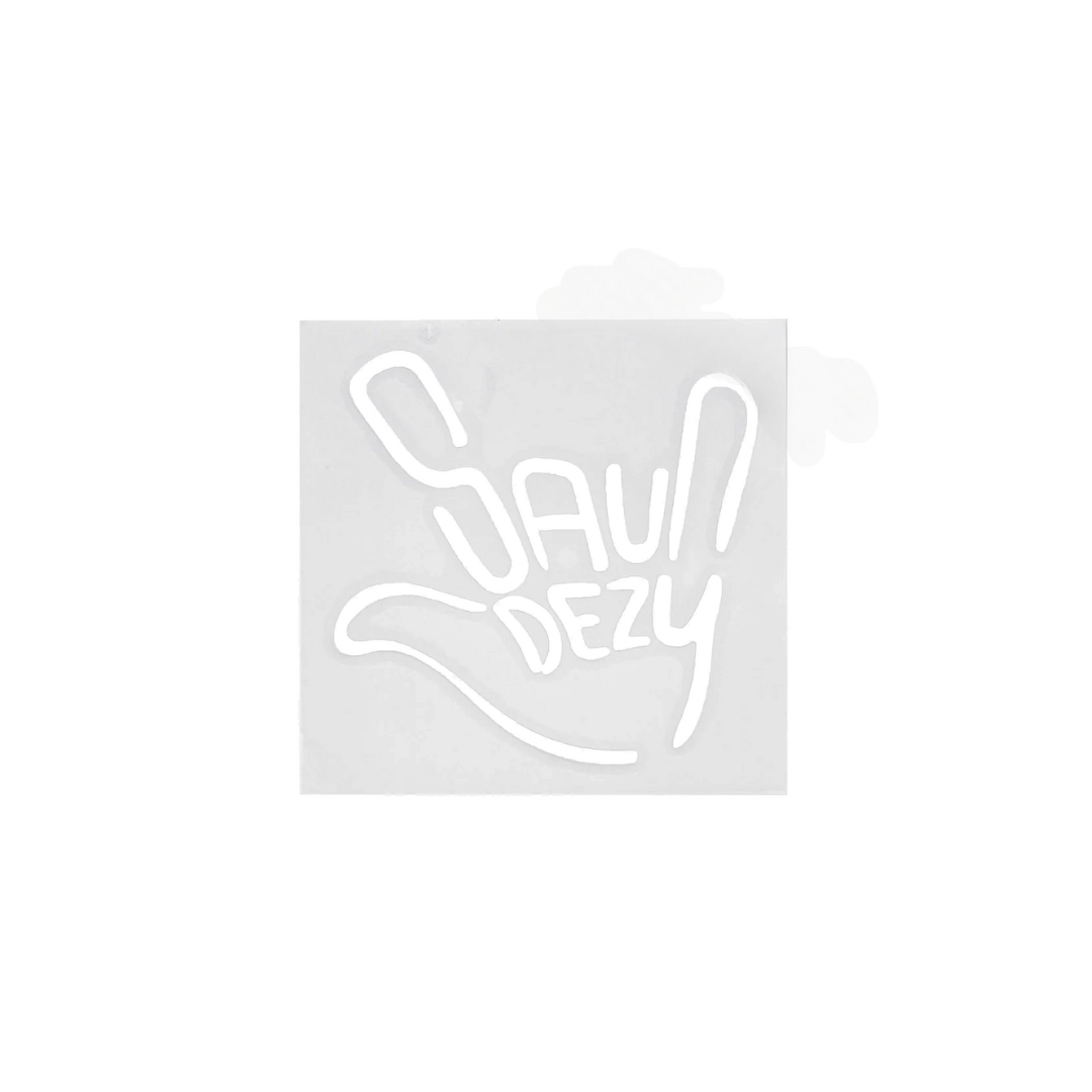 Saundezy Hand Sticker - White/Clear