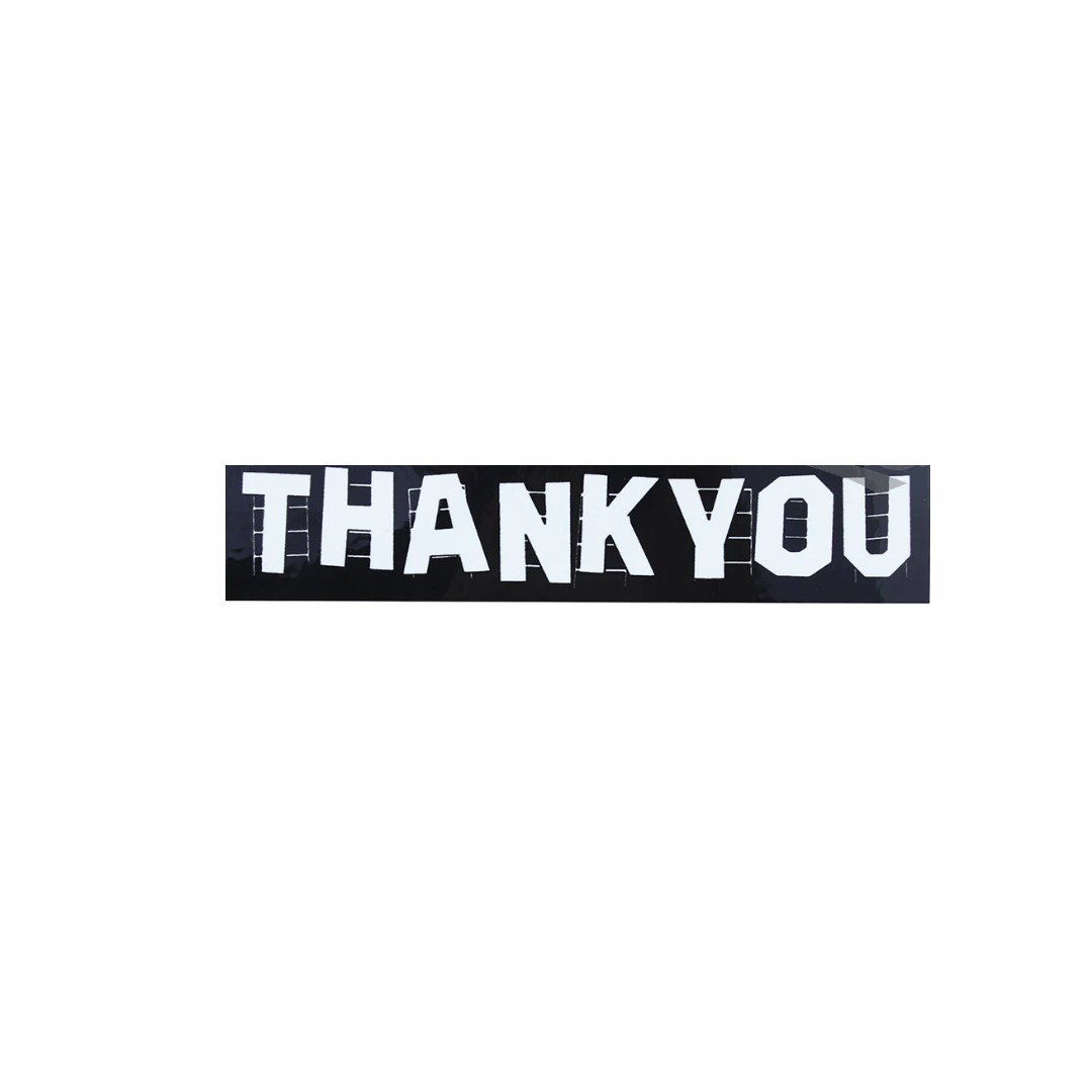 Thank You Hollywood Logo Sticker - Black/White