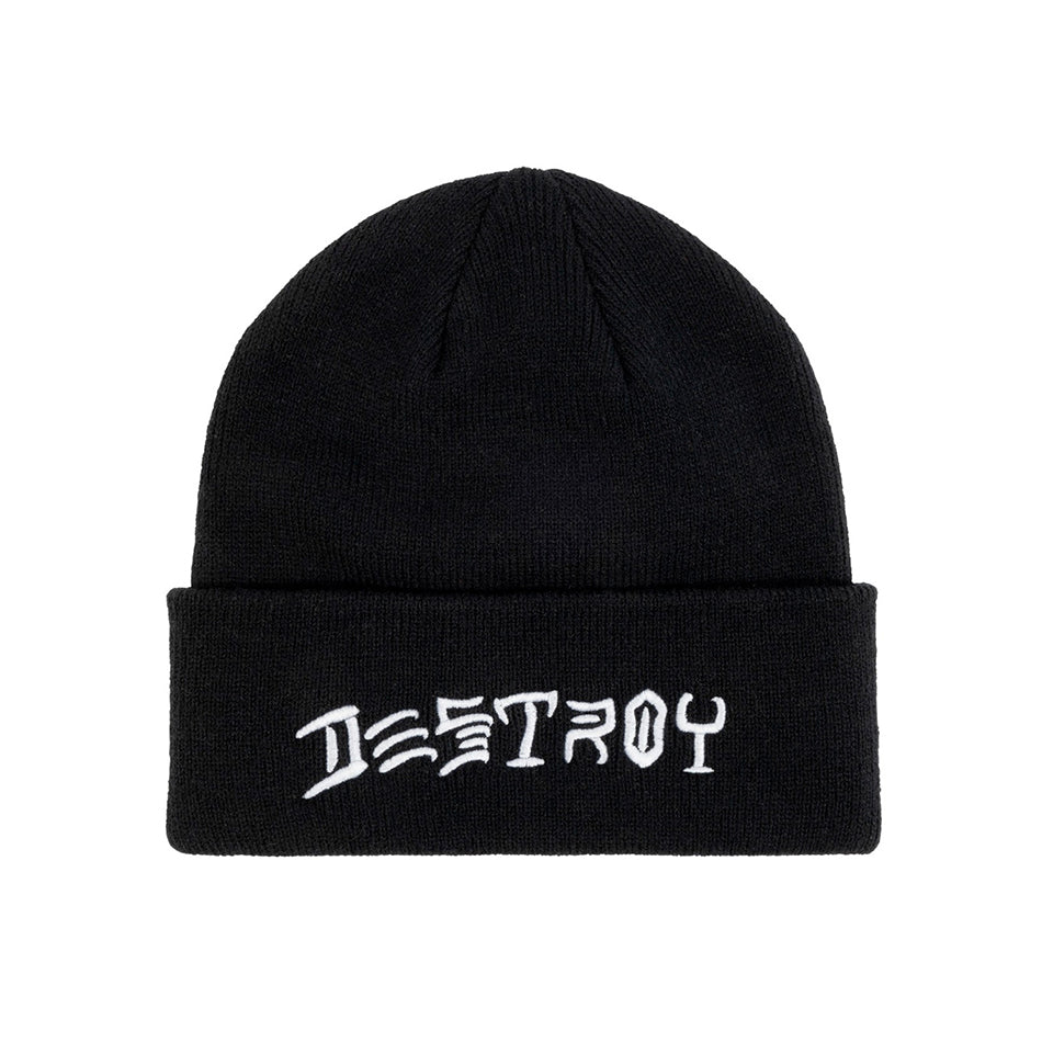 roen destroy beanie 黒 Thrasher Destroy Beanie - Skate Society