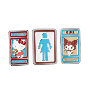 Girl x Sanrio Hello Kitty Kuromi Pin Set 3pk
