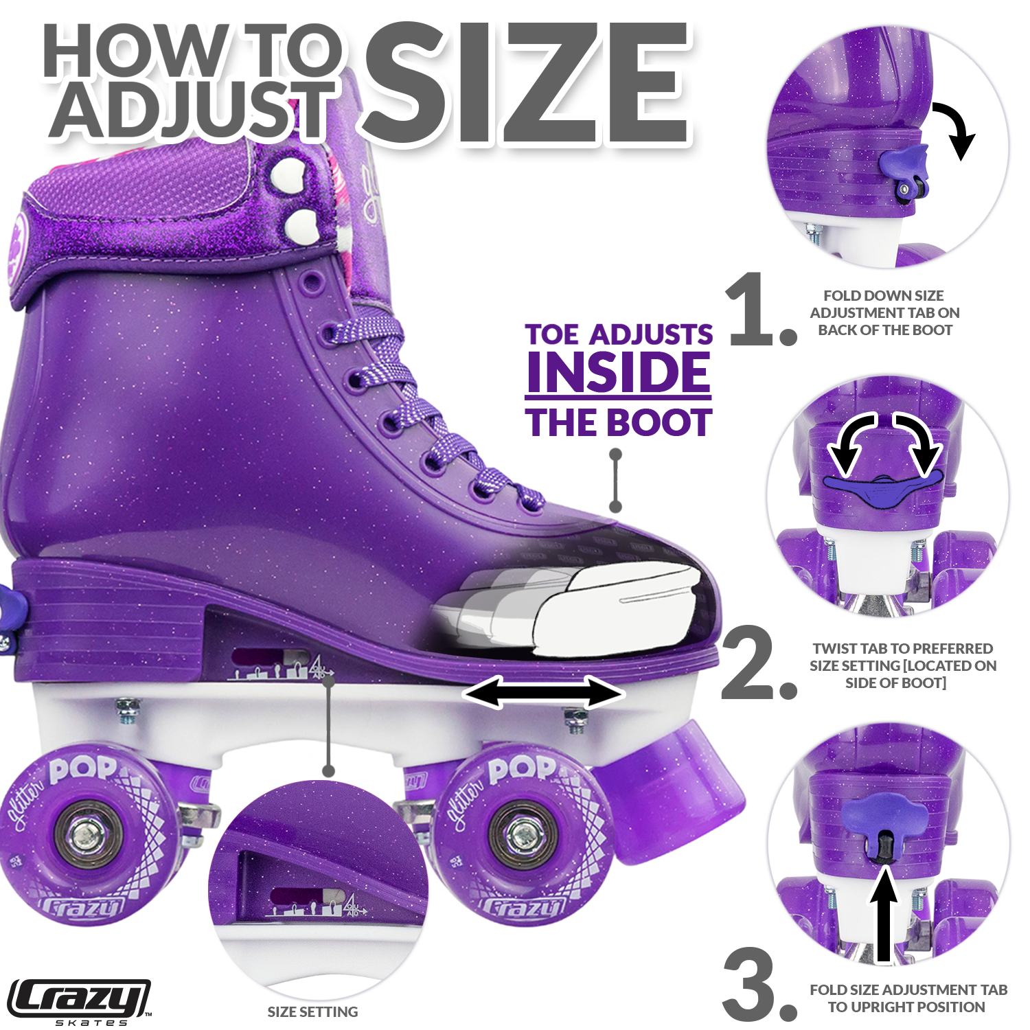 Adjustable Roller Skates Quad Skates for Kids That Grow with Them