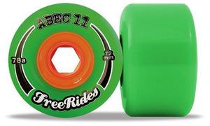 ABEC 11 Wheels Classic Freerides 72MM Green 4 Pack