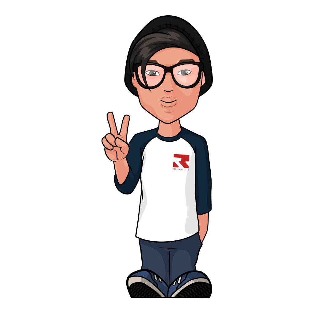 Figz Team Root Shahfiq Slick Sticker Stickers