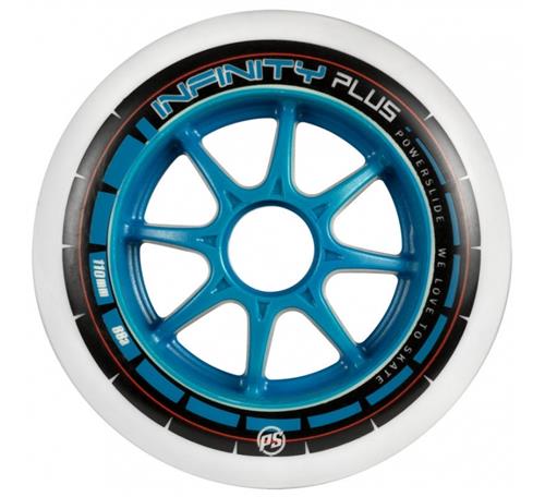Powerslide Infinity DD110mm Inline Wheels White 88a 4pk - Skatescool Australia