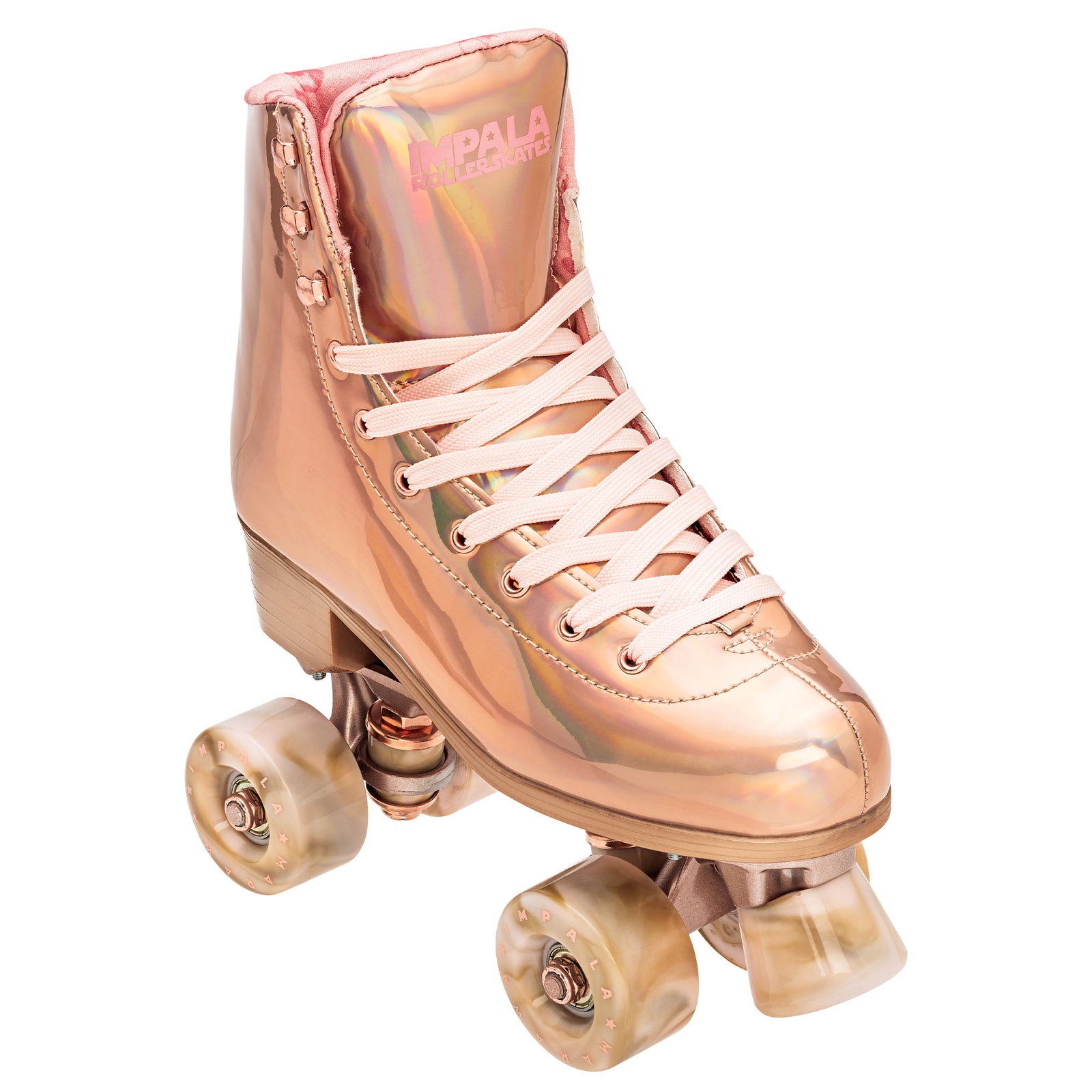 Rose Gold Roller Skates