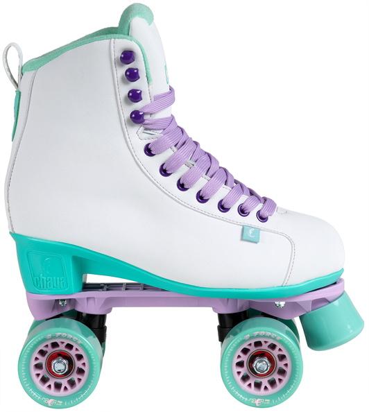 Chaya Melrose White/Teal Roller Skates - Skate Society