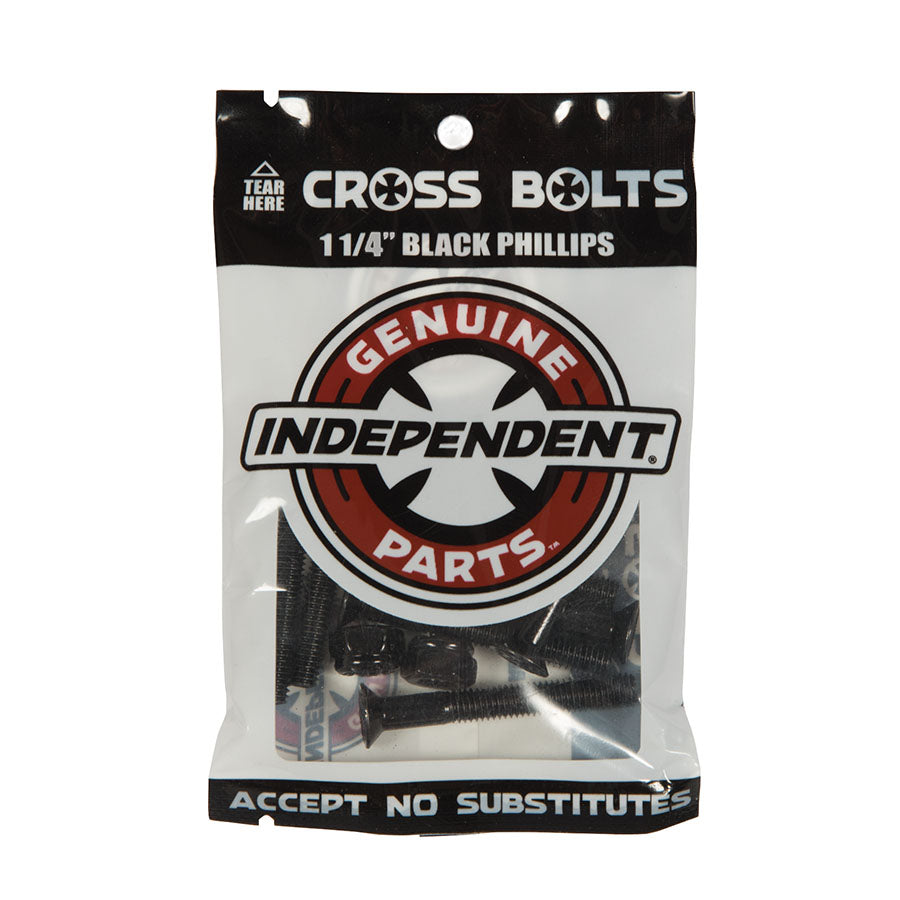 Independent - 1.25" Phillips Hardware Black Pk/8