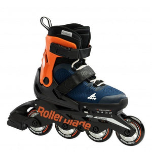 Rollerblade Microblade Adj Inline Skates Midnight Blue/Warm Orange