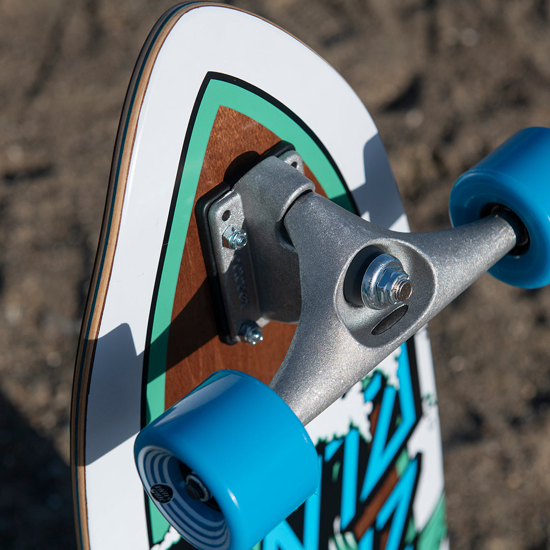 Santa Cruz Wave Dot Cut Back Carver Surf Skate 9.75in