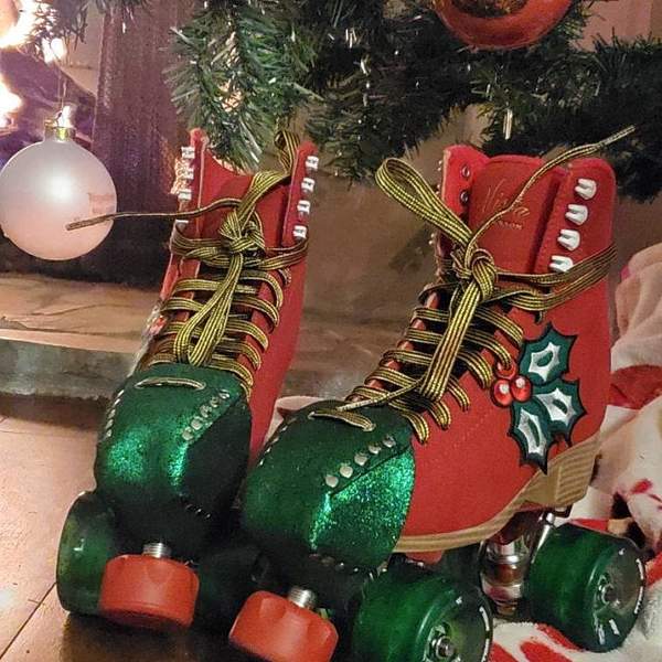 RollerStuff Toe Caps Glitter Green