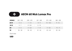 USD Aeon 60 Pro Nick Lomax Aggressive Inline Skates