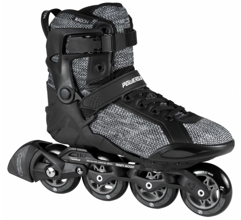 POWERSLIDE SMU RADON TRINITY BLACK WHITE INLINE SKATES - Skatescool Australia
