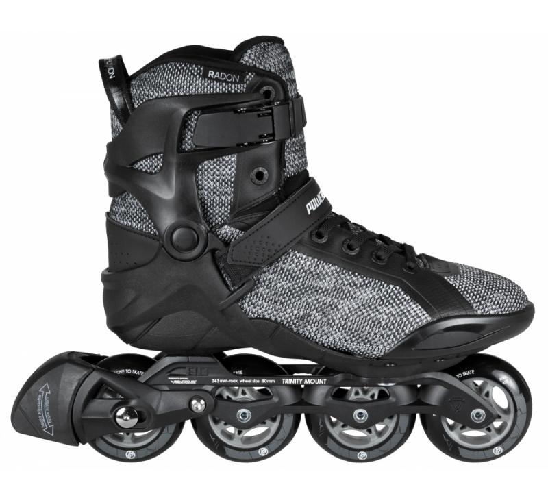 POWERSLIDE SMU RADON TRINITY BLACK WHITE INLINE SKATES - Skatescool Australia