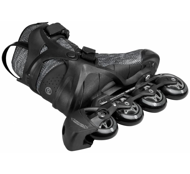 POWERSLIDE SMU RADON TRINITY BLACK WHITE INLINE SKATES - Skatescool Australia