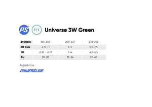 Powerslide Phuzion Universe Adjustable Inline Skates Green 3W
