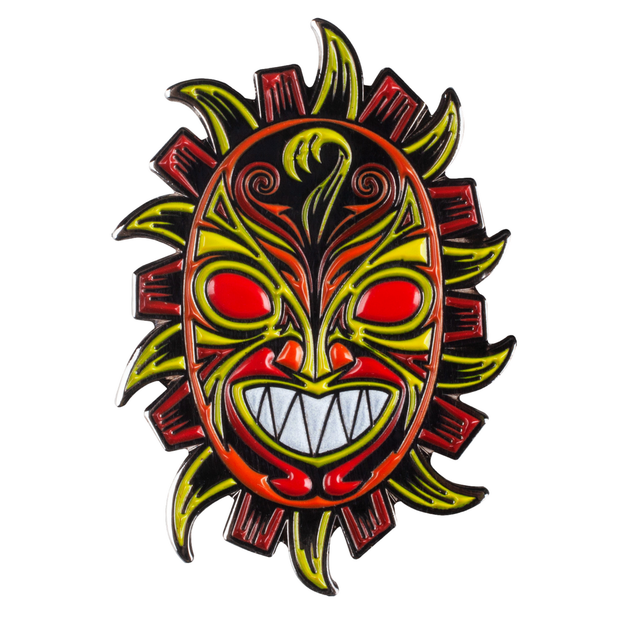 Powell Peralta Lapel Pin Guerrero Mask Glow in the Dark Teeth