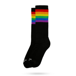 American Socks Rainbow Pride - Black w Rainbow Mid - Skatescool Australia