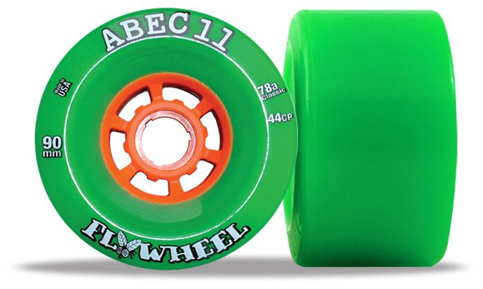 ABEC 11 FLYWHEEL 90MM GREEN 4 PACK - Skatescool Australia