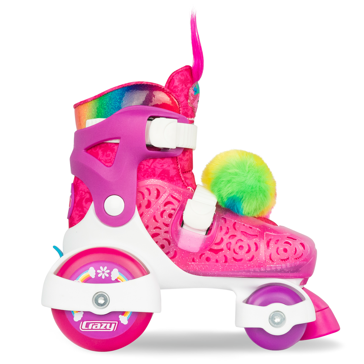 Crazy Klip Klop Adjustable Roller Skates Trolls Poppy (J11-1)