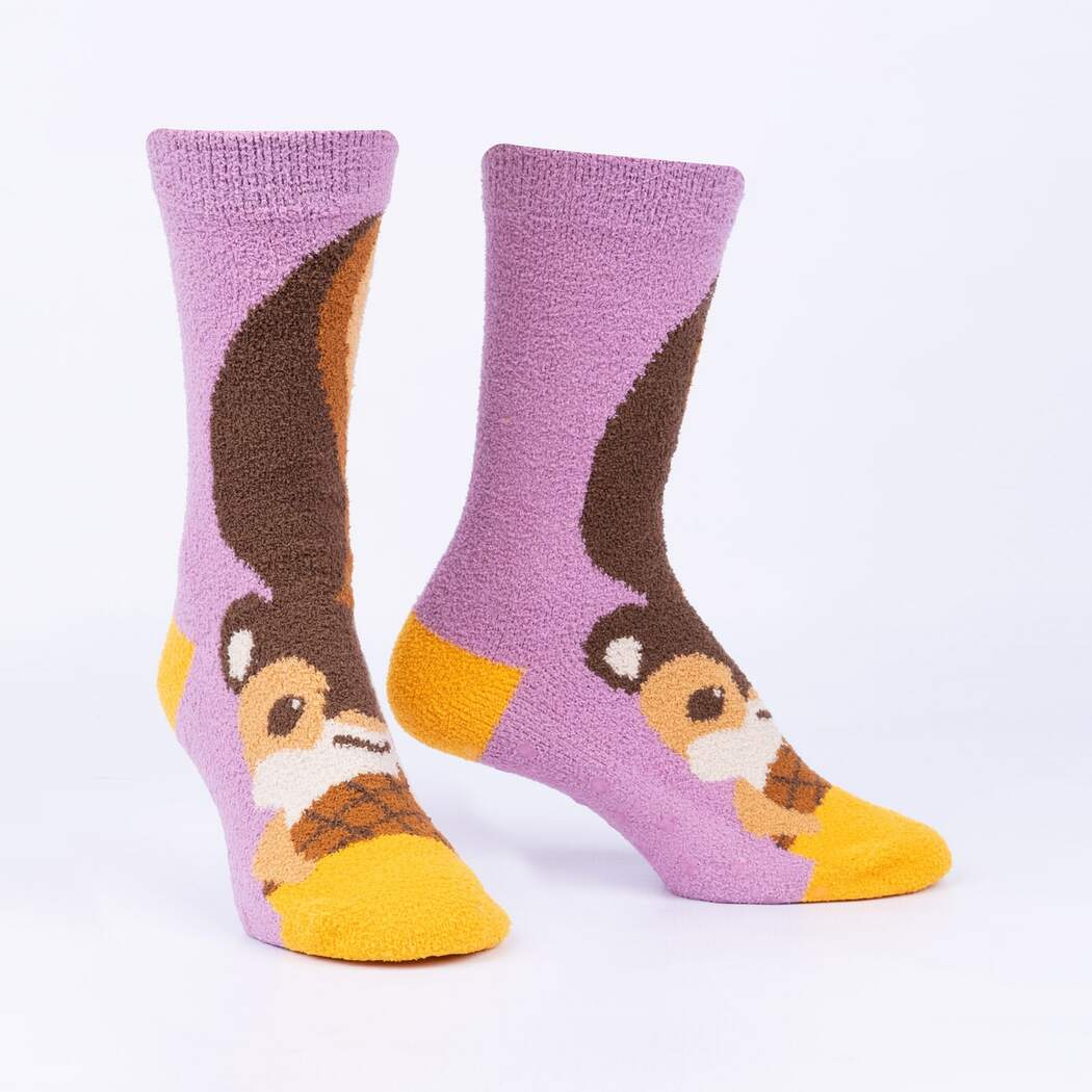 Sock It To Me Slipper Socks I m Nuts About You Skate Society