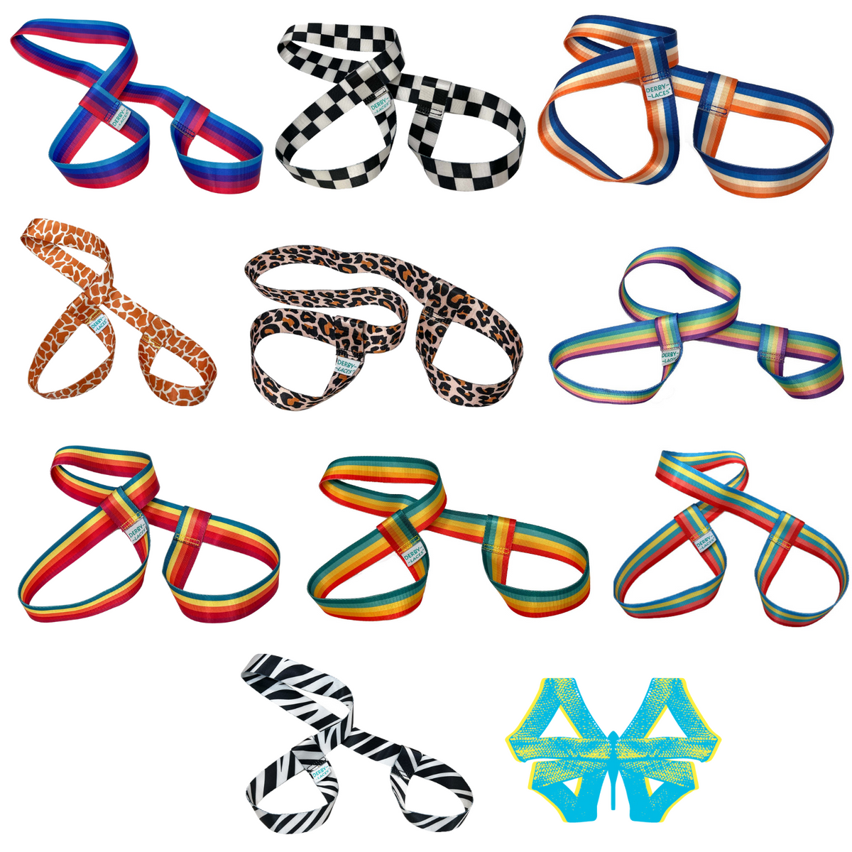 Derby Laces Skate Leash - Patterns