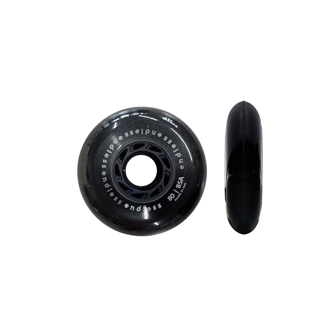 Endless 80mm Wheels 4pk Black Inline Rec Wheels