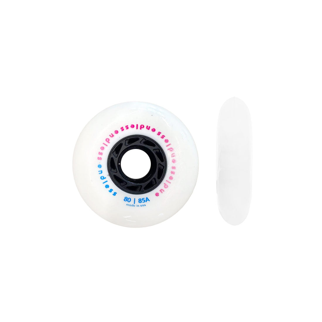 Endless 80mm Wheels 4pk White Inline Rec Wheels