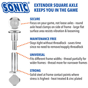 Sonic Extender Inline Axles Square 6mm