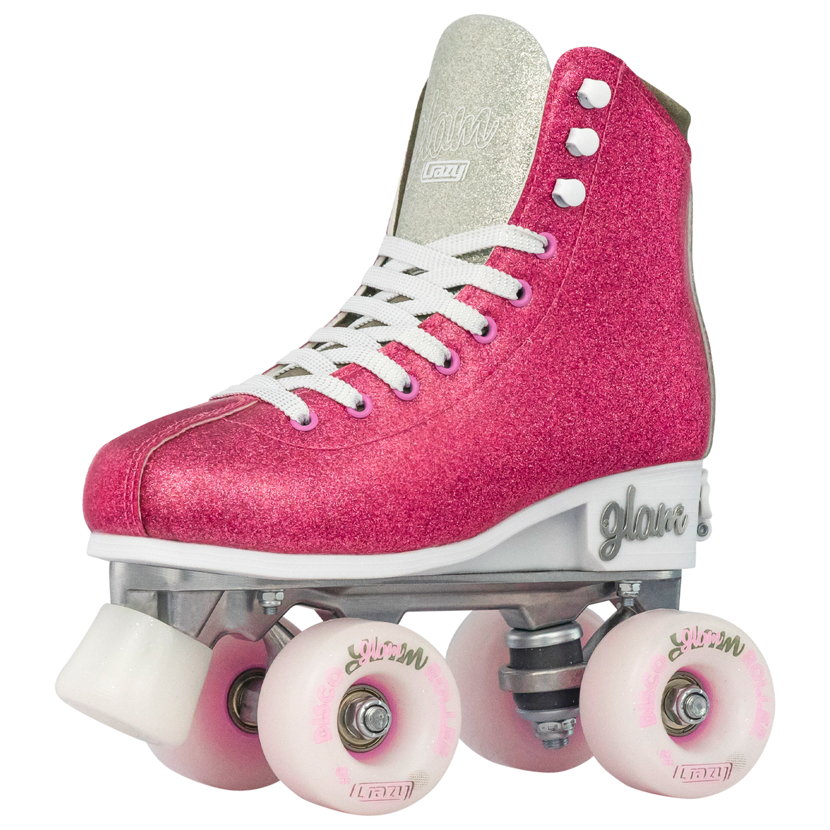 Crazy Glam Adjustable Roller Skates Pink/Silver