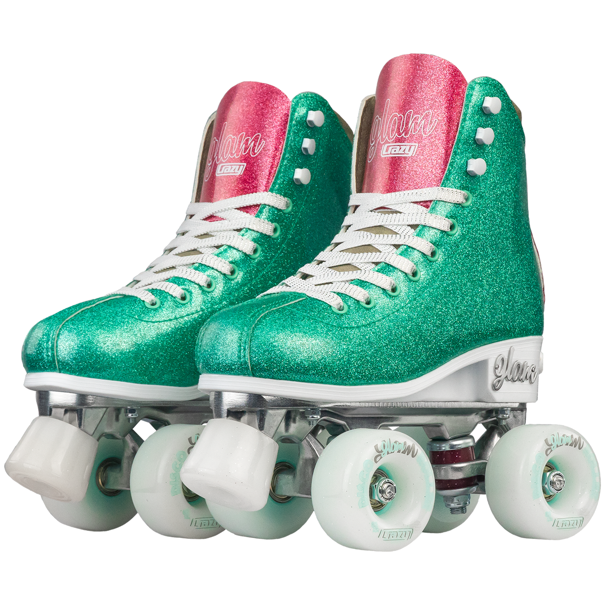 Crazy Glam Adjustable Roller Skates Teal/Pink