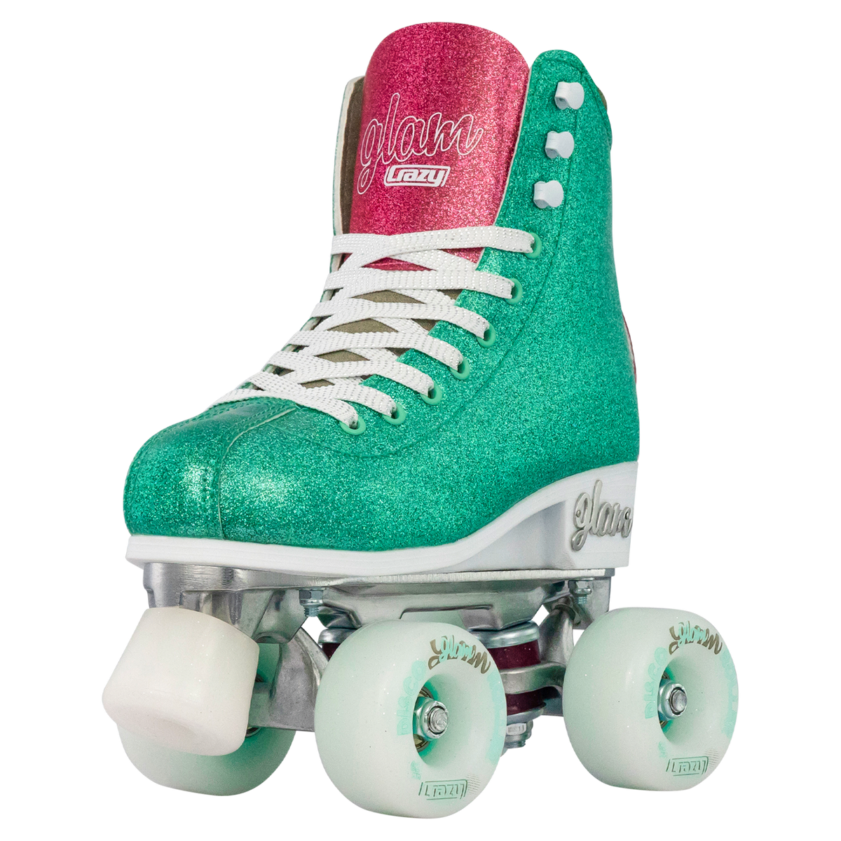 Crazy Glam Adjustable Roller Skates Teal/Pink