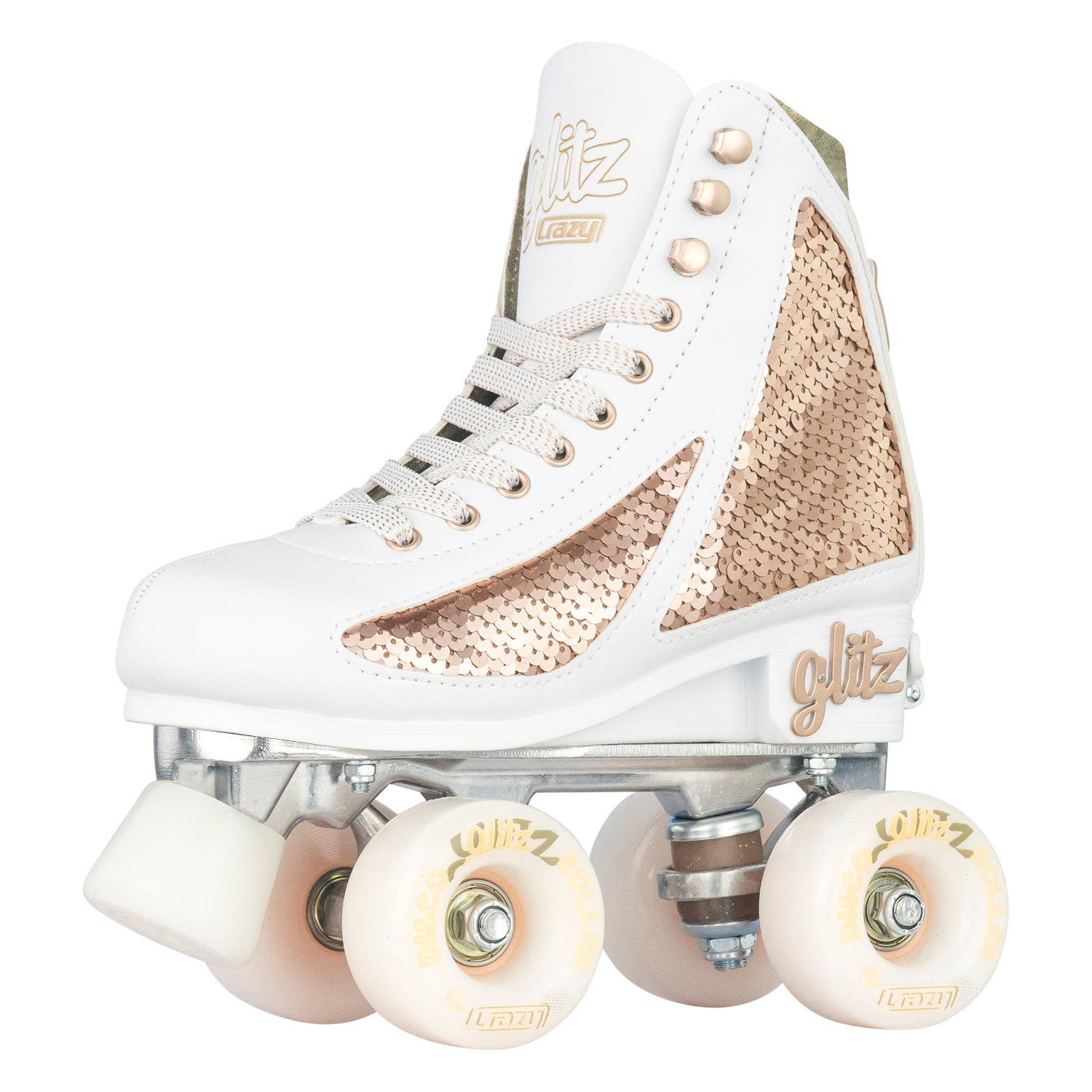 Rose Gold Roller Skates