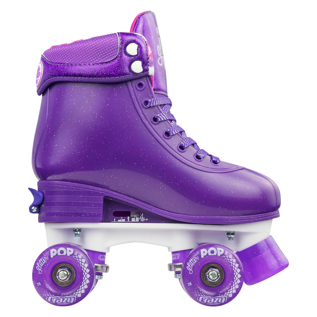 Crazy Glitter Pop Roller Skates Purple