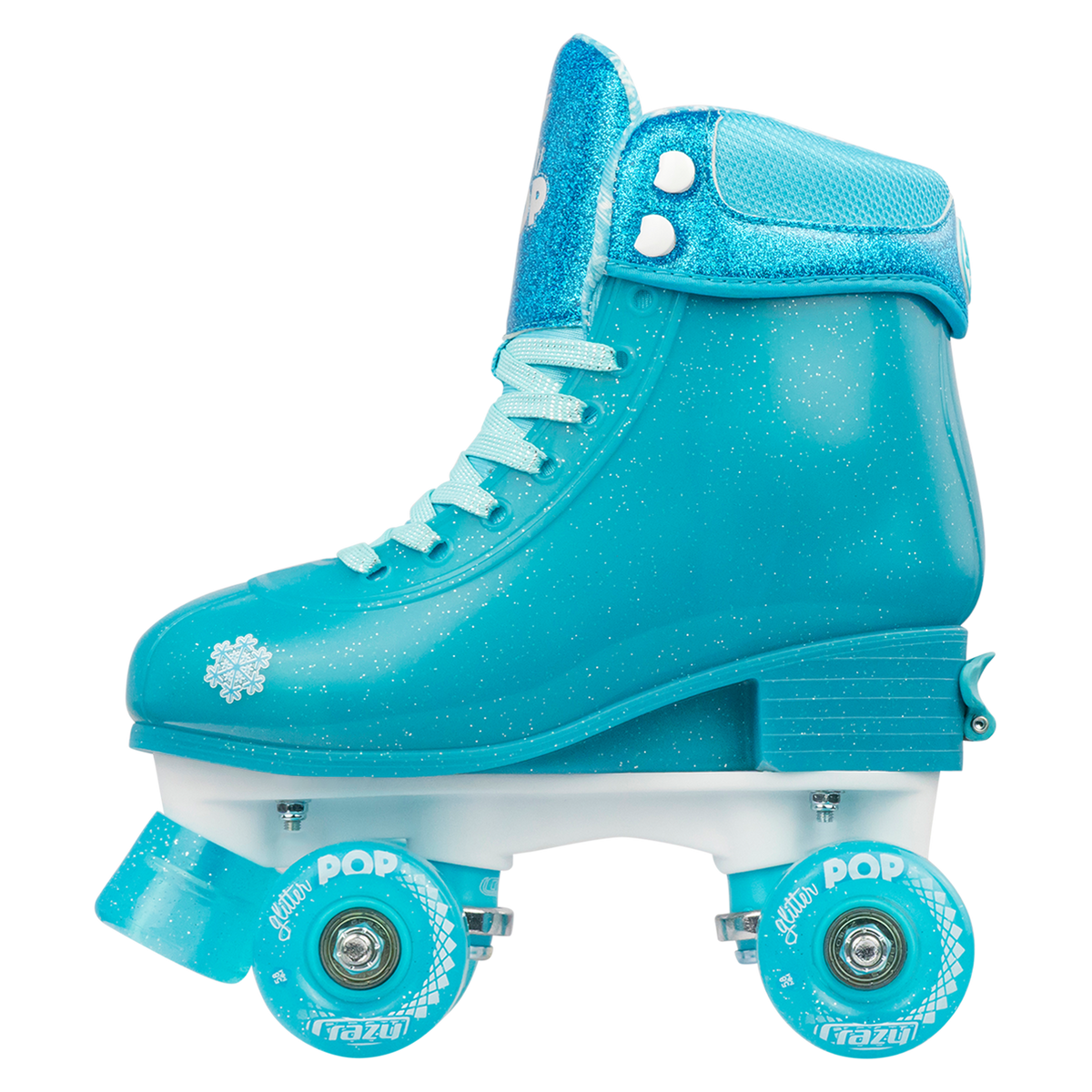 Crazy Glitter Pop Roller Skates Teal