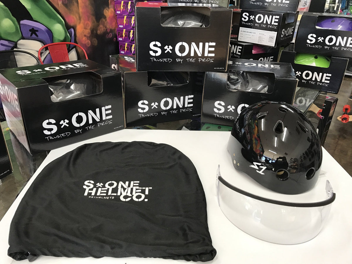 S1 Lifer Visor Helmet - Black Matte - Skatescool Australia