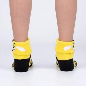 Sock It To Me Bee-ing Happy Junior - Turn Cuff Crew Socks