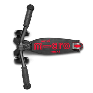 Micro Maxi Deluxe 3 Wheel PRO Scooter - Black/Red