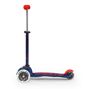 Micro Mini Deluxe 3 Wheel LED Scooter - Navy/Red