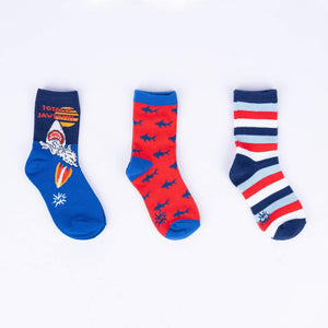 Sock it to Me Totally Jawsome! Crew Socks 3pack - Youth