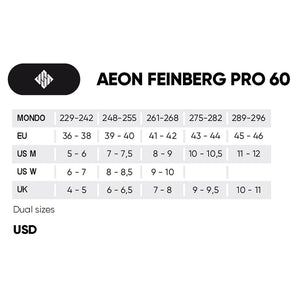 USD Aeon 60 Aaron Feinberg Pro Skate - Light Grey