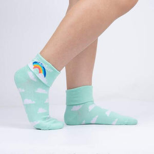 Sock It To Me Somewhere Over the Rainbow - Turn Cuff Crew